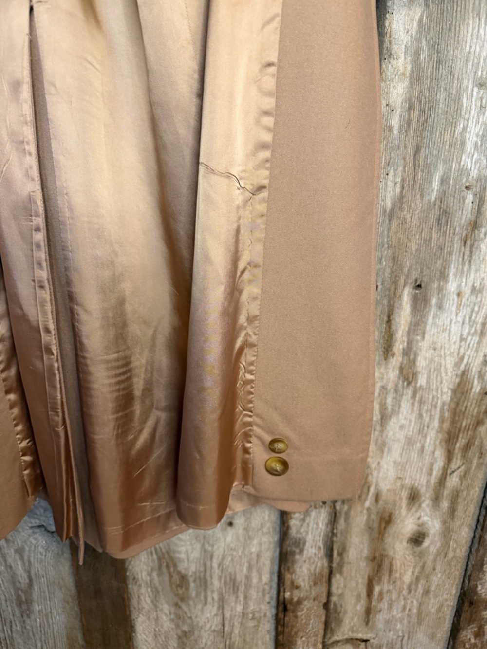 VTG 70s/80s Pendleton 100% Wool Camel Brown/Tan Trench Overcoat: Ladies Size 16 - Picture 9 of 14